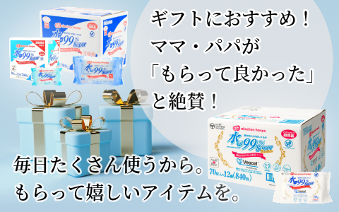 出産祝いにもおすすめ　水99％シリーズ