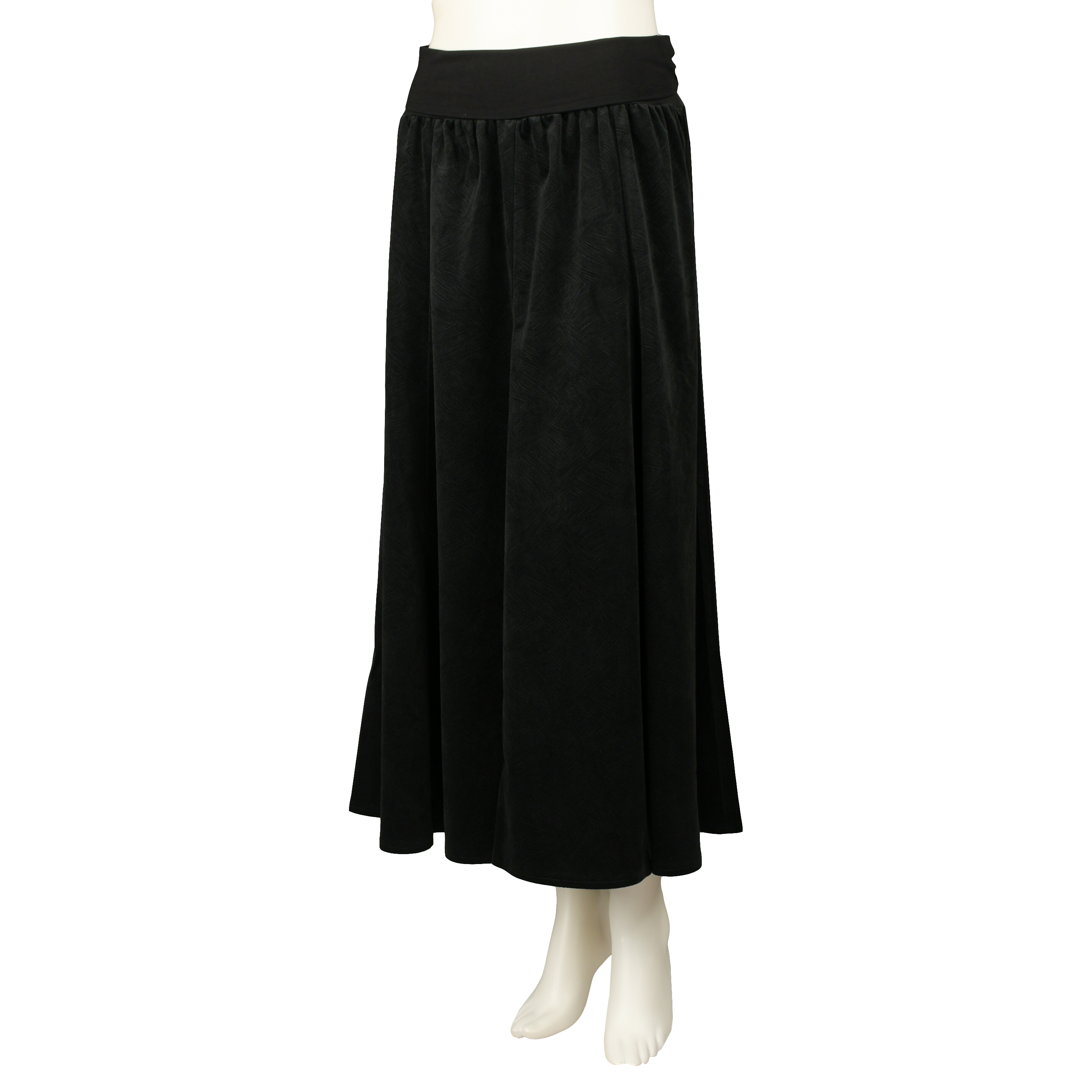 再値下!!【SALE】カットベロアフレアスカート ブラック ブラック M