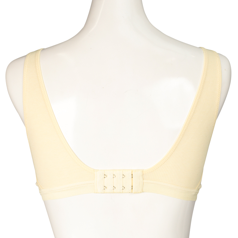 ラクラク授乳ハーフトップ リブ(ホックタイプ) アイボリー アイボリー M