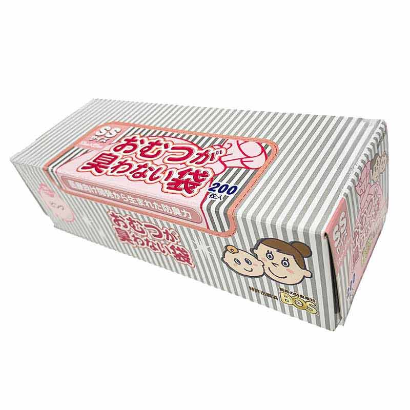おむつが臭わない袋 BOSベビー用 SSサイズ 200枚 ピンク