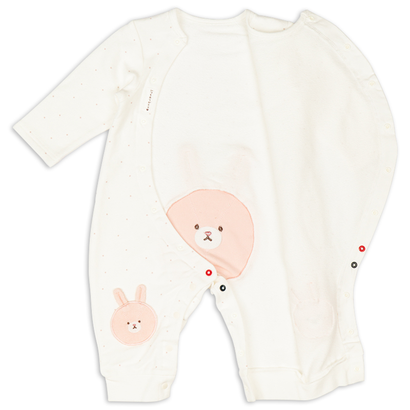 【SALE】はいはい応援 長袖プレオール おしりモチーフパイル ピンク ピンク 60cm