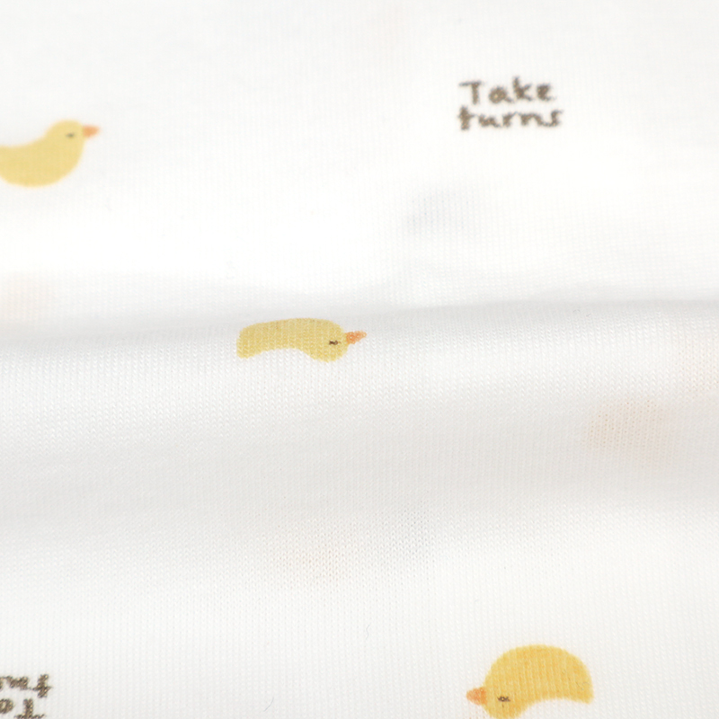 【SALE】半袖ドレスオール総柄 吸水速乾 オフホワイト オフホワイト 50~60cm