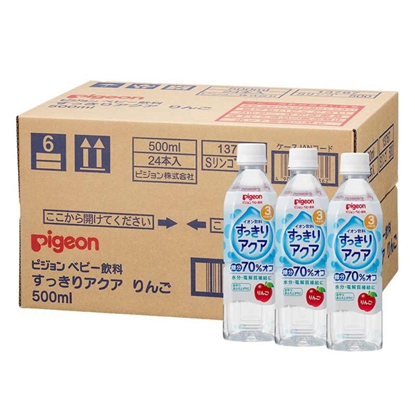 [ケース販売]すっきりアクア りんご 500ml×24本