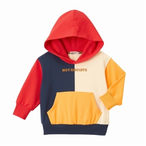 【SALE】｢ユニセックス｣　パーカー　[ミキハウス　ホットビスケッツ] 赤×紺 100cm