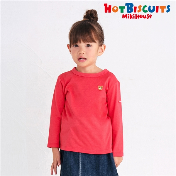 [ベビー]Ｔシャツ　コーラルピンク　[ミキハウス　ホットビスケッツ] コーラルピンク 70cm