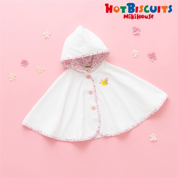 [ベビー]ポンチョセット　ピンク　[ミキハウス　ホットビスケッツ] ピンク 70~90cm