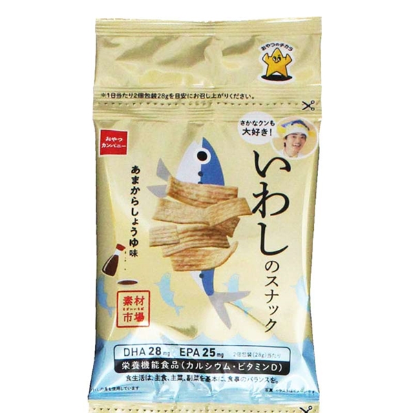吊り下げ菓子 いわしのスナック あまからしょうゆ味 4連