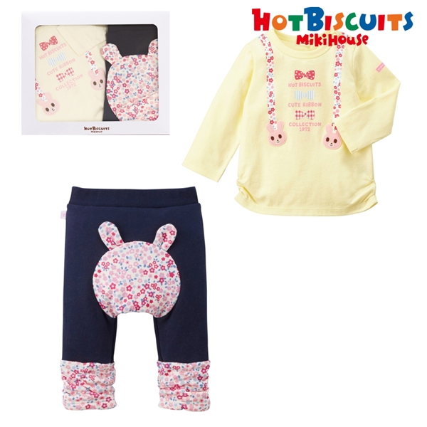 [ギフト] Ｔシャツ＆パンツセット【BOX付き】　コーン　[ミキハウス　ホットビスケッツ] コーン 70cm