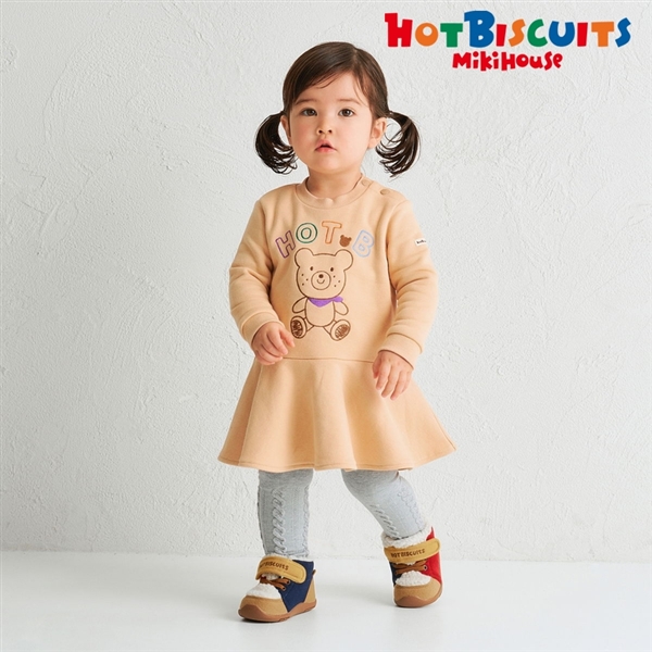 再値下!!【SALE】[ベビー] ワンピース ベージュ　[ミキハウス　ホットビスケッツ] ベージュ 80cm