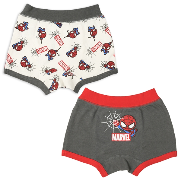 [キッズ]ボクサーブリーフ２枚組　スパイダーマン　レッド レッド 100cm