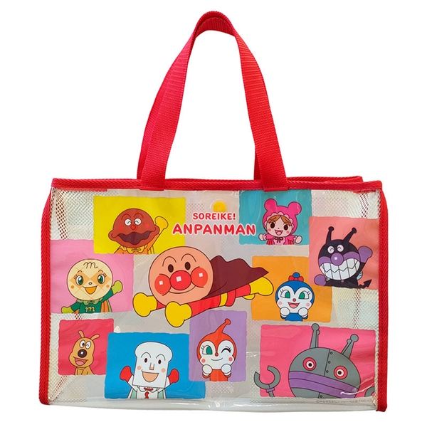 【SALE】プールバッグ アンパンマンブロック柄 レッド