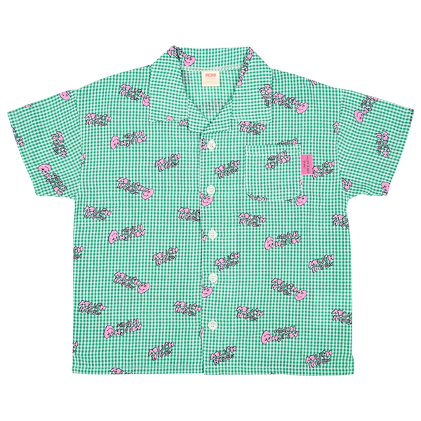 【SALE】[ベビー]チェック開襟シャツＰＣＨＹ×mahochan グリーン グリーン 80cm