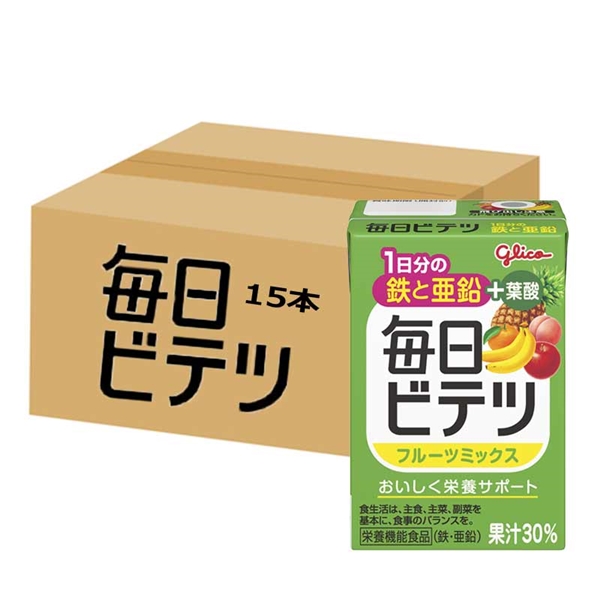 [ケース販売]毎日ビテツ フルーツミックス 15本