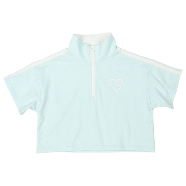 【SALE】[キッズ]ハーフジップＴシャツ ペパーミント ペパーミント 100cm
