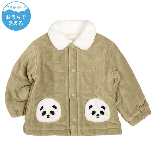 【SALE】[ベビー]中綿ジャケット　ニットコール ベージュ ベージュ 80cm