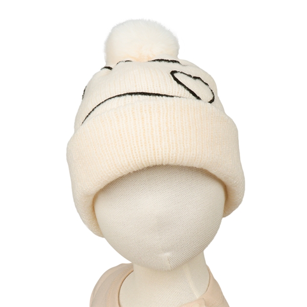 再値下!!【SALE】[48~54cm]ニット帽　コードモチーフ オフホワイト オフホワイト 48~50cm