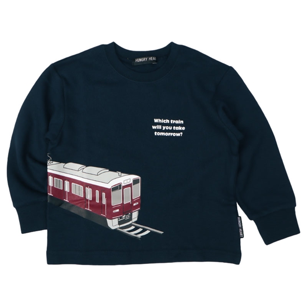 再値下!!【SALE】[キッズ]２５ＨＨ裏毛阪急電車トレーナー ネイビー ネイビー 100cm