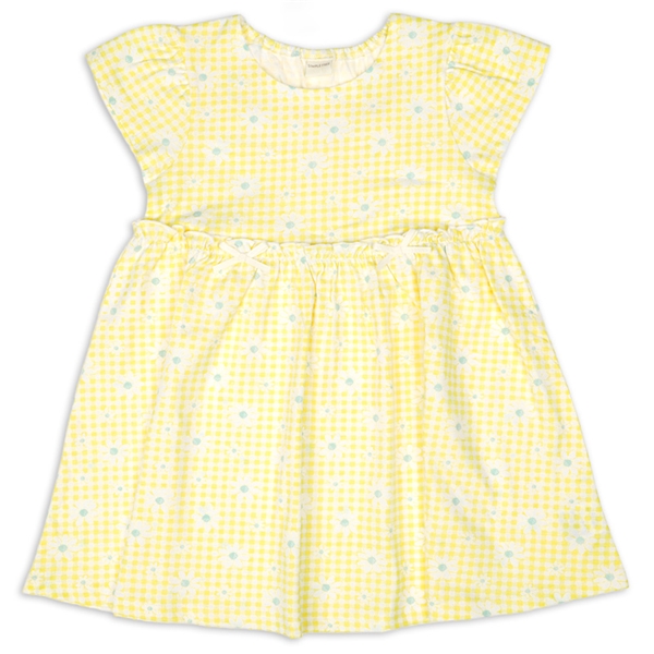 【SALE】[キッズ]半袖　ワンピース　総柄　イエロー イエロー 120cm