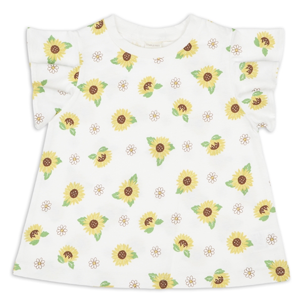 【SALE】[キッズ]半袖　Ｔシャツ　総柄　イエロー イエロー 110cm