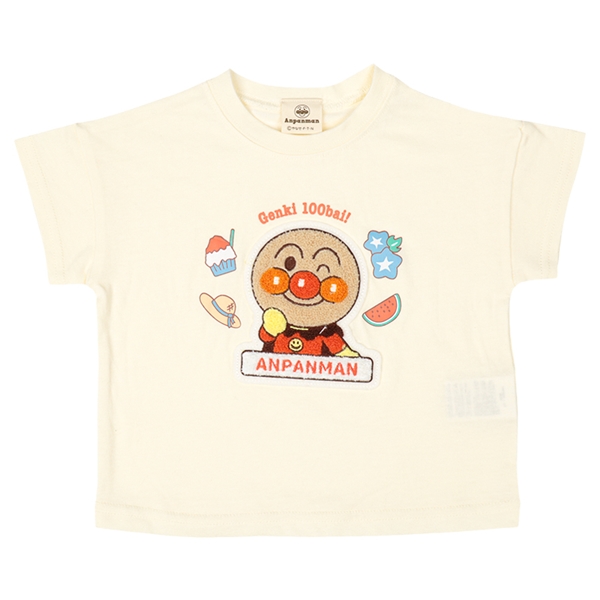 [ベビー]サガラ刺繍Ｔシャツ　アンパンマン　アイボリー アイボリー 80cm