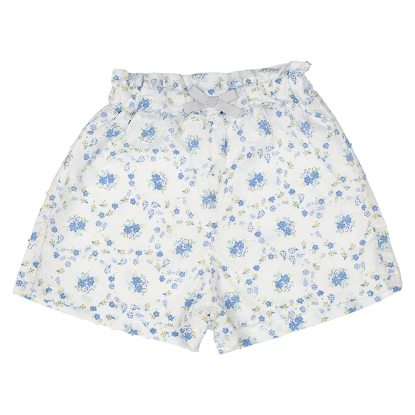 【SALE】[ベビー]ショートパンツ　花柄 ブルー ブルー 80cm