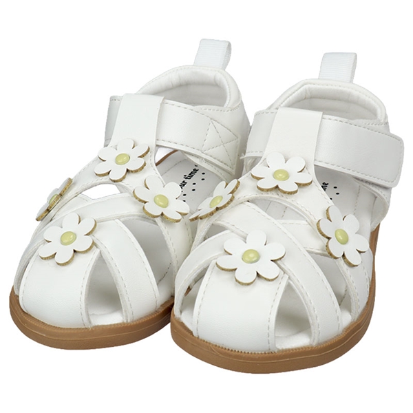 【SALE】[13.0~16.0cm]フラワーサンダル　ホワイト ホワイト 13.0cm