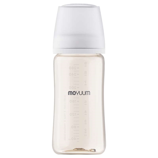 MOYUUM(モユム) プラスチック 哺乳瓶 ホワイト 270ml PPSU製 270ml