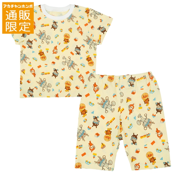 【通販限定】[ベビー]総柄パジャマ　アンパンマン　イエロー イエロー 80cm
