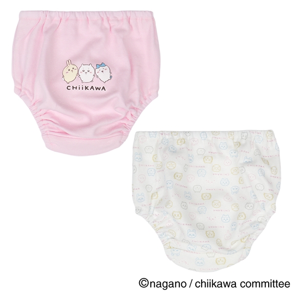 【アニメちいかわ】[ベビー]ショーツ2枚組　ちいかわ　ピンク ピンク 90cm