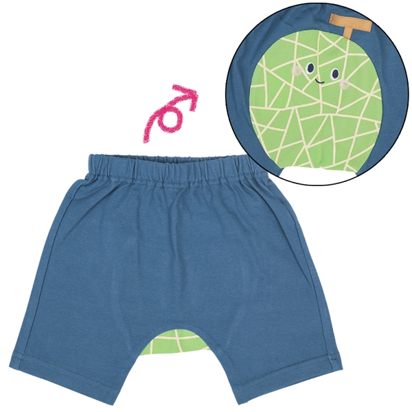 【SALE】おしりフルーツパンツ　ブルー ブルー 70cm