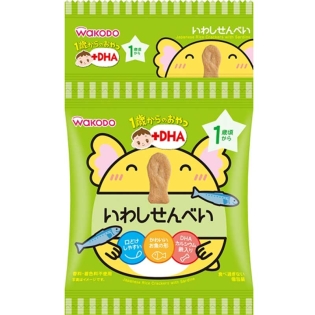 吊り下げ菓子 1歳からのおやつ＋DHA いわしせんべい 4連