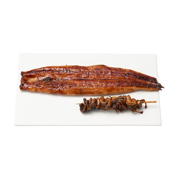 【夏ギフト】 綱正国産うなぎ蒲焼長焼＆肝串セット　(内祝いギフト) 送料当社負担