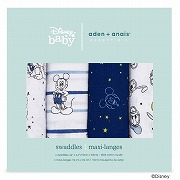 aden＋anais エッセンシャルズ ディズニースワドル4枚入り mickey stargazer エイデンアンドアネイ　(お祝いギフト) 送料当社負担