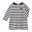 【SALE】[キッズ]ワンピース　紺×白　[ミキハウス　ホットビスケッツ]