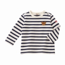 【SALE】[ベビー]Ｔシャツ　紺×白　[ミキハウス　ホットビスケッツ]