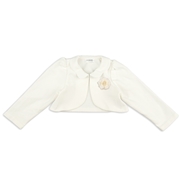 【SALE】[ベビー]ジャケット　コサージュ付き　ホワイト