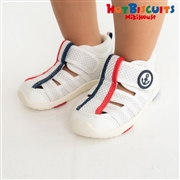 【SALE】[13.0～16.0cm] ベビーサンダル ホワイト　[ミキハウス　ホットビスケッツ]