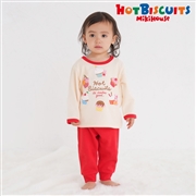 再値下!!【SALE】[ベビー]ルームウェア　レッド　[ミキハウス　ホットビスケッツ]