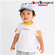 [ベビー]Ｔシャツ　ホワイト　[ミキハウス　ホットビスケッツ]