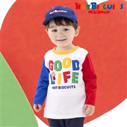 再値下!!【SALE】[ベビー]Ｔシャツ　ホワイト　[ミキハウス　ホットビスケッツ]
