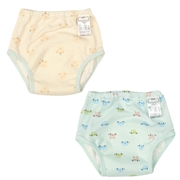 【SALE】３層トレーニングパンツ　２枚組　くま×くるま　サックス