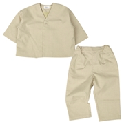 再値下!!【SALE】[ベビー]ノーカラージャケットパンツセットアップ　ベージュ