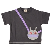 再値下!!【SALE】[ベビー]半袖Ｔシャツ　アンパンマン　ポシェット風　グレー