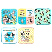 再値下!!【SALE】プチタオル５Ｐ２５　グレイス　ミッキー＆フレンズ　１６ｘ１６ｃｍ