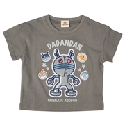 再値下!!【SALE】[ベビー]半袖Ｔシャツ　アンパンマン　サガラ刺繍　グレー