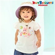 [ベビー] Ｔシャツ ホワイト　[ミキハウス　ホットビスケッツ]