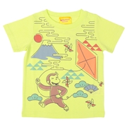 再値下!!【SALE】[ベビー]半袖Ｔシャツ　おさるのジョージ　和柄　グリーン