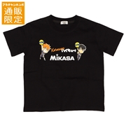 【SALE】【通販限定】[ジュニア]デフォルメ柄半袖Ｔシャツ　ＭＩＫＡＳＡ×ハイキュー!!　ブラック