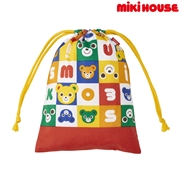 巾着袋 マルチカラー　[ミキハウス　ホットビスケッツ]