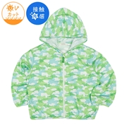 【SALE】[キッズ]長袖パーカー　接触冷感　カーキ